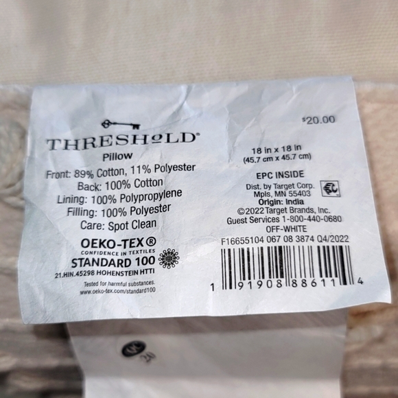 Chenille Diamond Patterned Square Throw Pillow - Threshold™ - Picture 6 of 6